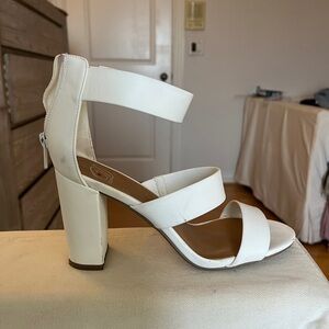 Elegant White Women's Heeled Sandals